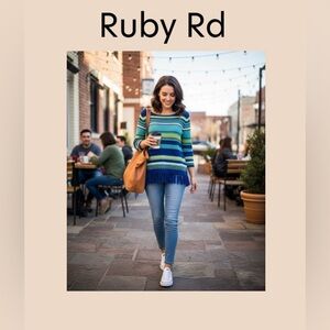 Ruby Rd. Women’s Long Sleeve Pullover Sweater Size XL